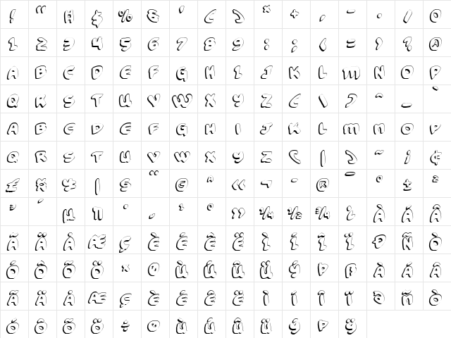 Funny Pages Shadow Shadow font glyphpreview