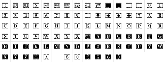 Movie Times Regular font glyphpreview