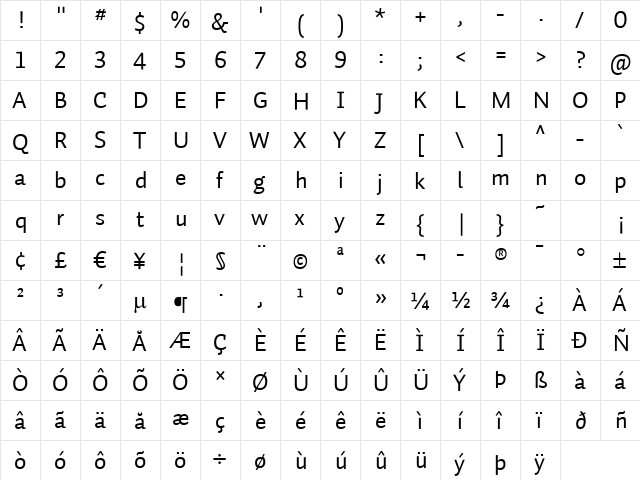 Auto 2 Regular LF font glyphpreview