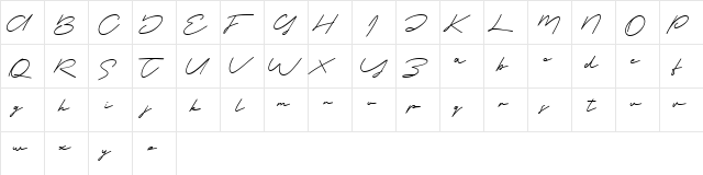 Carols Night Free Regular font glyphpreview