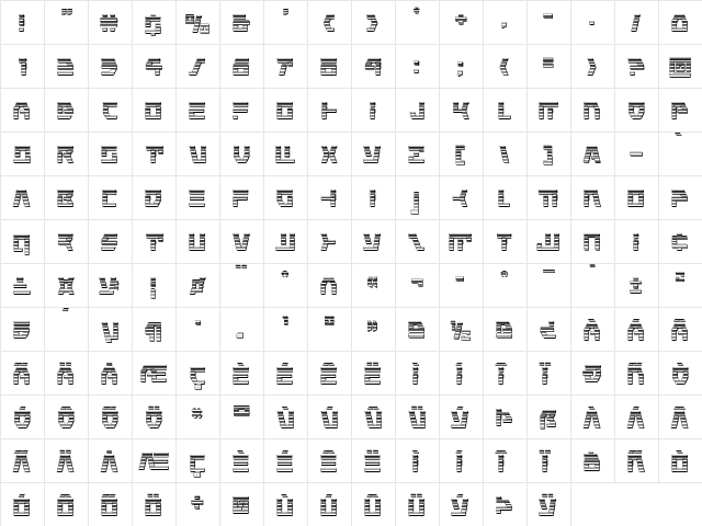 Command Override Chrome Regular font glyphpreview