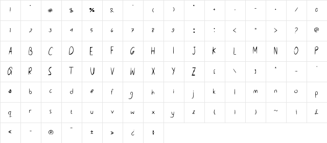 Montiss Regular font glyphpreview