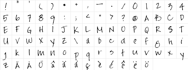 FG Jayne Print Regular font glyphpreview