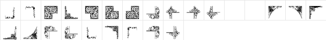 Vintage Decorative Corners 15 Regular font glyphpreview