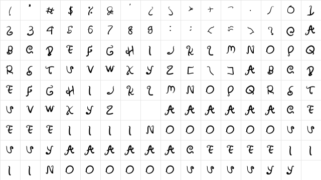 Amulman Bold font glyphpreview