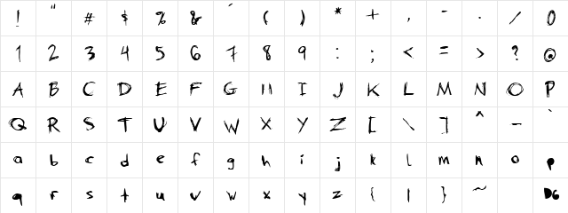 DANimal Normal font glyphpreview