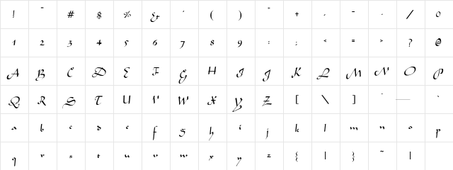 Arabian-Normal Regular font glyphpreview