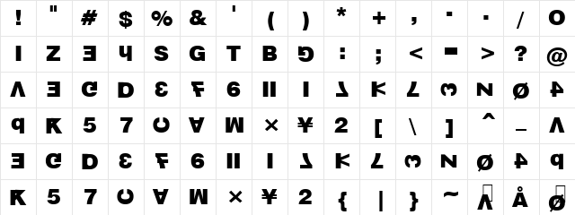 Knulla Normal font glyphpreview