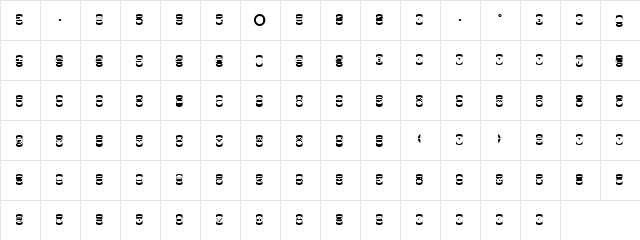 Double Bull Regular font glyphpreview