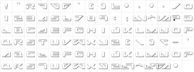 Sea Dog 2001 Shadow Shadow font glyphpreview
