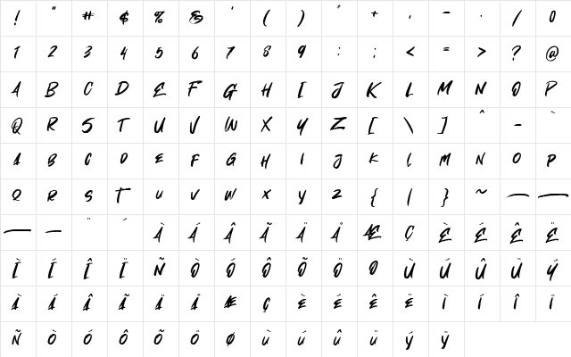 Oh Now! Regular font glyphpreview