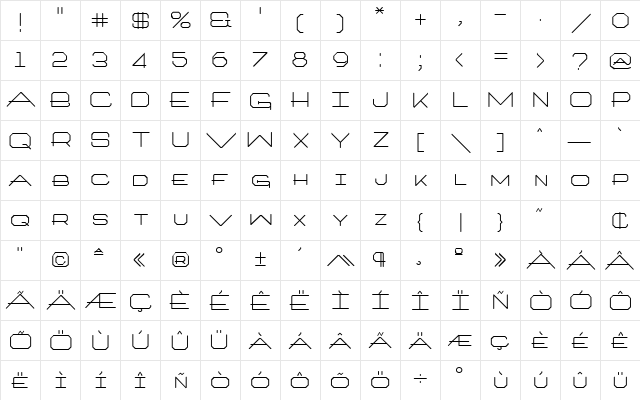 Trooklern Regular font glyphpreview
