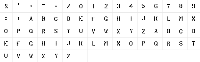 Marsh Regular font glyphpreview