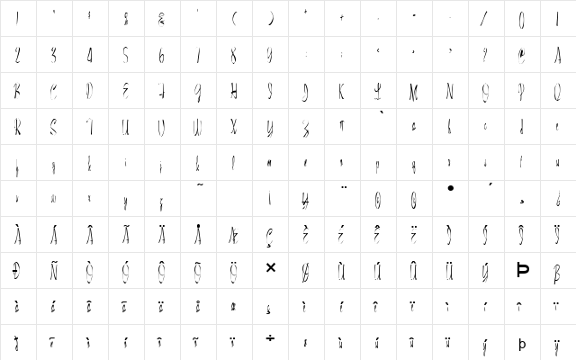 FZ WARPED 28 Normal font glyphpreview
