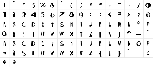 Taylors Regular font glyphpreview