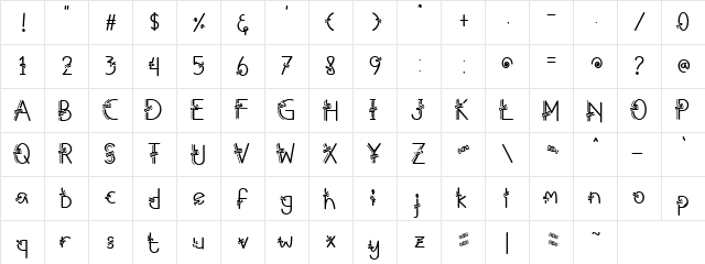 Candy Ai Regular font glyphpreview