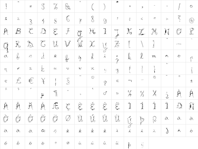 Burning Light font glyphpreview