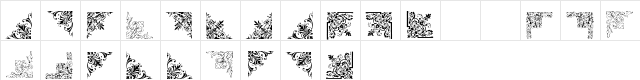 Vintage Decorative Corners 16 Regular font glyphpreview