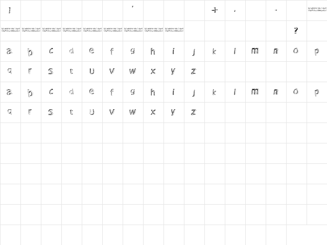 Shutdown! Regular font glyphpreview