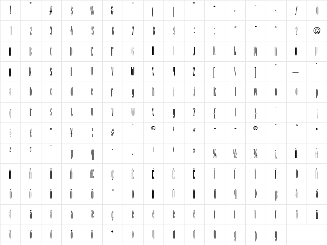 SpitbolAlternateSSK Regular font glyphpreview