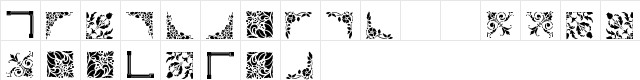 Vintage Decorative Corners 17 Regular font glyphpreview