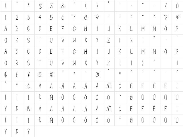 Nougat Regular font glyphpreview