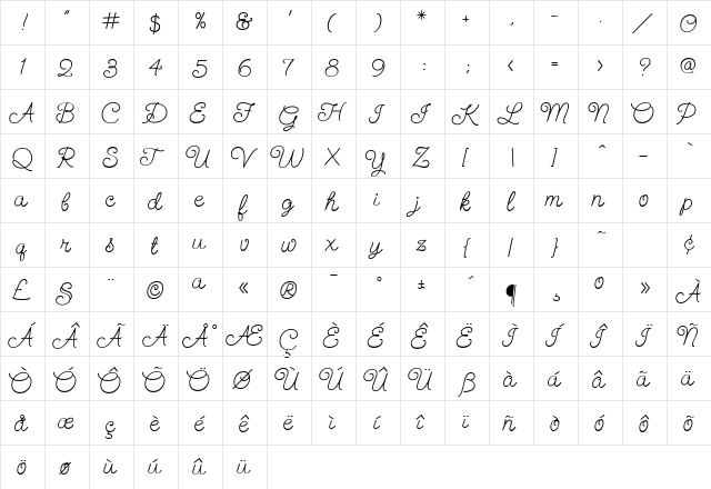 SendFlowers Regular font glyphpreview