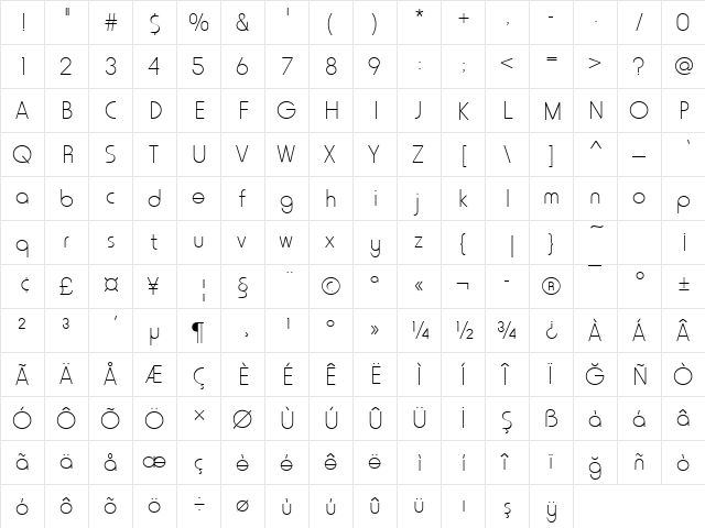 Horatio Regular font glyphpreview