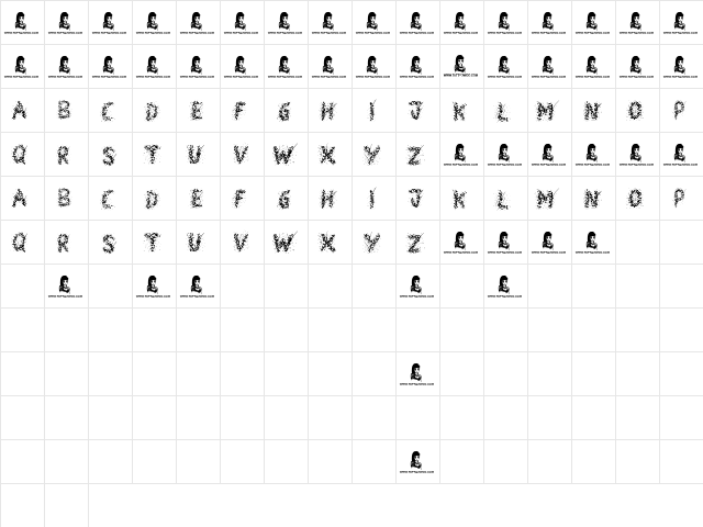 Snowmania Regular font glyphpreview