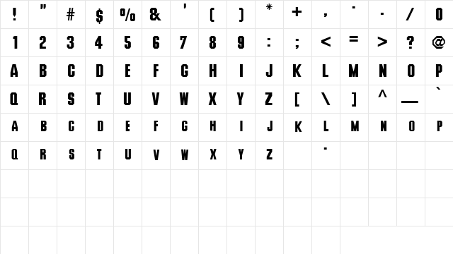 ScrimmageSCapsSSK Regular font glyphpreview