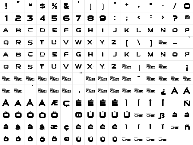 TSalvacion Regular font glyphpreview