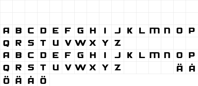 Die Hund Normal font glyphpreview