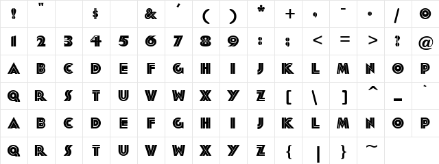 Fluctuation Regular font glyphpreview