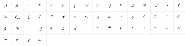 RAINFOREST Regular font glyphpreview