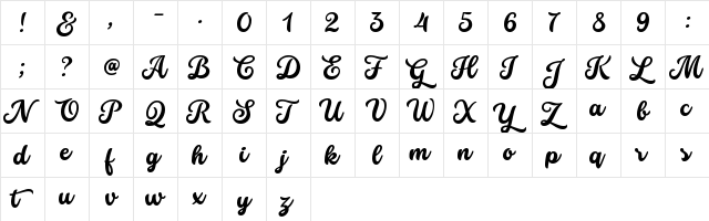 Stars & Love Bottom Heavy font glyphpreview