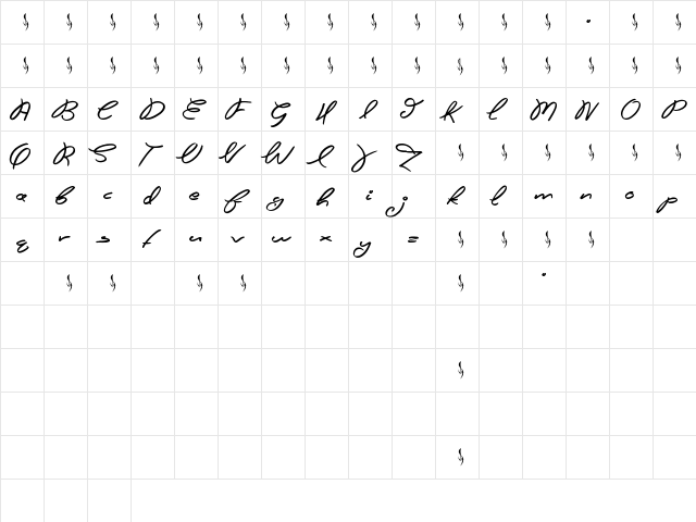 Futures Past Regular font glyphpreview