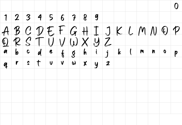 Angellia Regular font glyphpreview