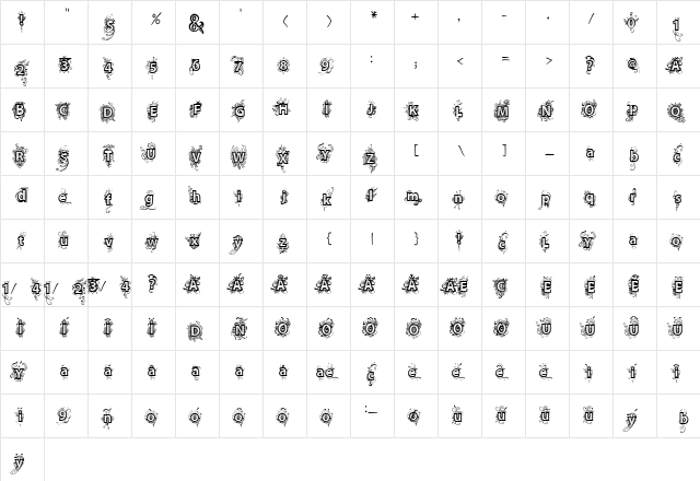 vtks Deja Vu Regular font glyphpreview