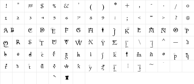 Clb:Patriot Normal font glyphpreview