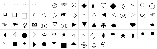 Newspaper Pi Normal font glyphpreview