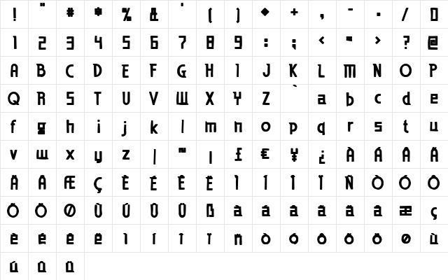 Eden Mills Ink Regular font glyphpreview