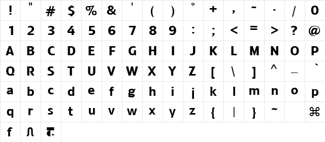 Treacyfaces Sample font glyphpreview