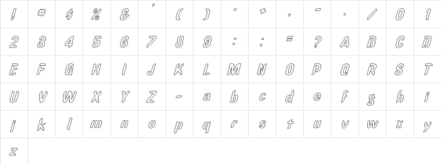 OregonDry Hollow Italic Italic font glyphpreview