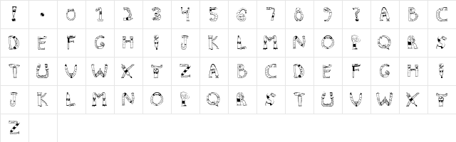 Clink Clank Regular font glyphpreview