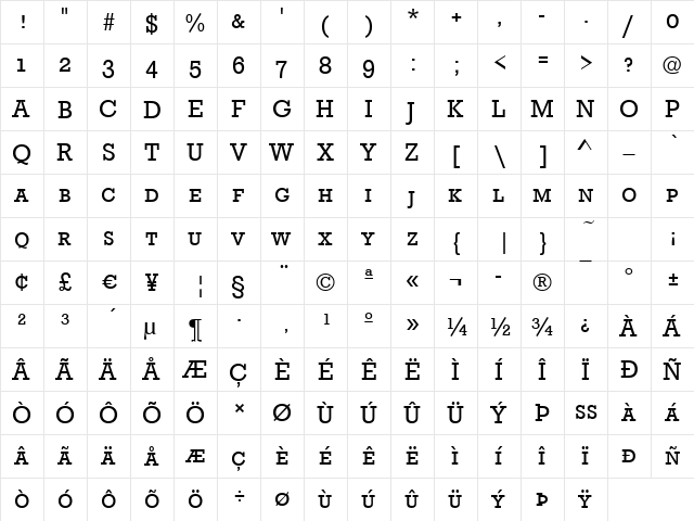 Stafford-Caps Regular font glyphpreview