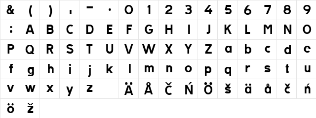 TratexVit Regular font glyphpreview
