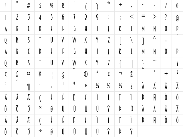 Breamcatcher Regular font glyphpreview