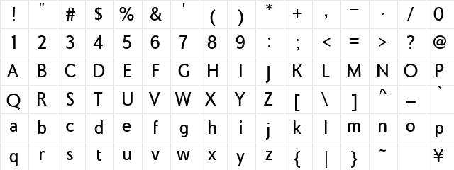 COM4t Sans Medium Regular font glyphpreview