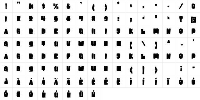 Kidzz Regular font glyphpreview