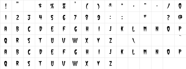Drooper Regular font glyphpreview